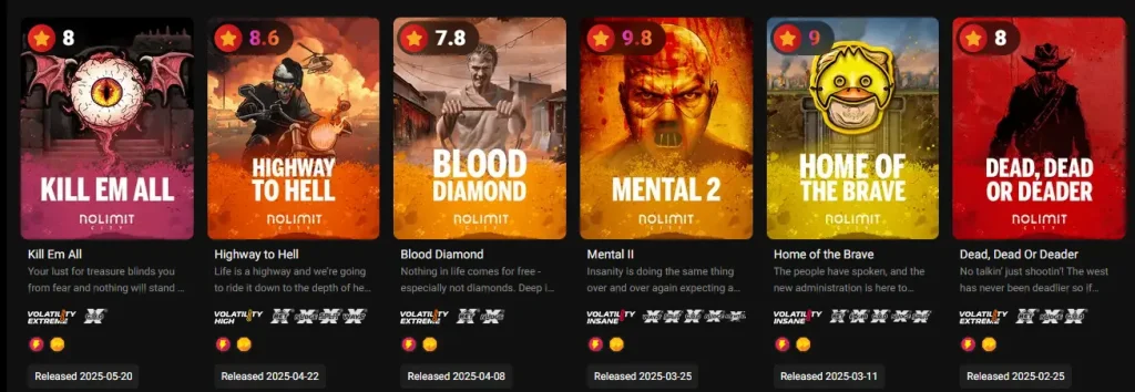 Nolimit City crypto games
